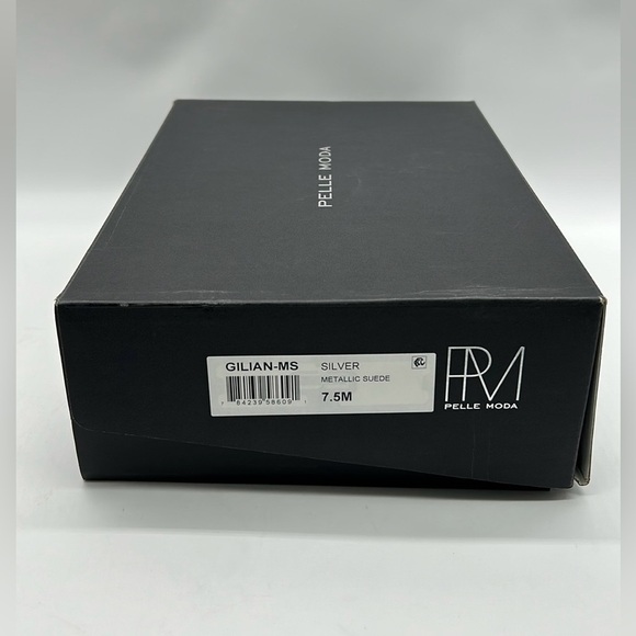 Pelle Moda Metallic Silver Platform Block Heel Suede Sandals – Size 7.5 NWT - Picture 12 of 12